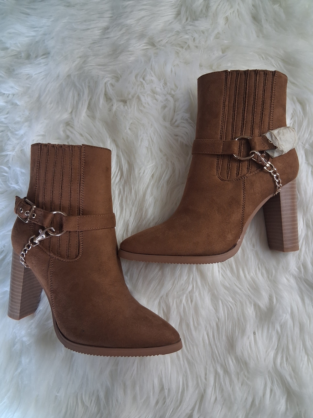 New York & Company Fallon Bootie Heeled Boots Brown US 10